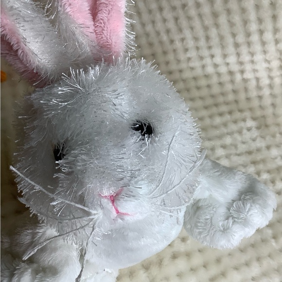 GANZ Webkinz White Plush Bunny Rabbit HM078 Stuffed Animal Toy No Code - Picture 4 of 16